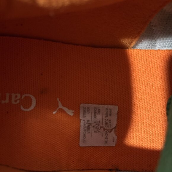 PUMA Mens Sz 13 Anwar Carrots Suede XL Scavenger Hunt White Orange Green DISPLAY - Picture 9 of 13